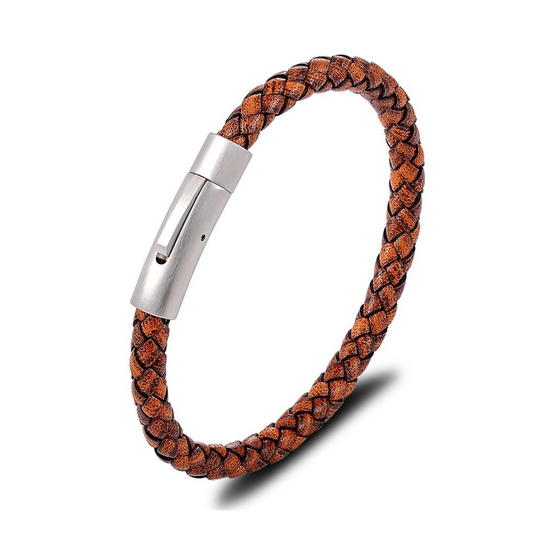 Pulsera Clip - Piel Natural