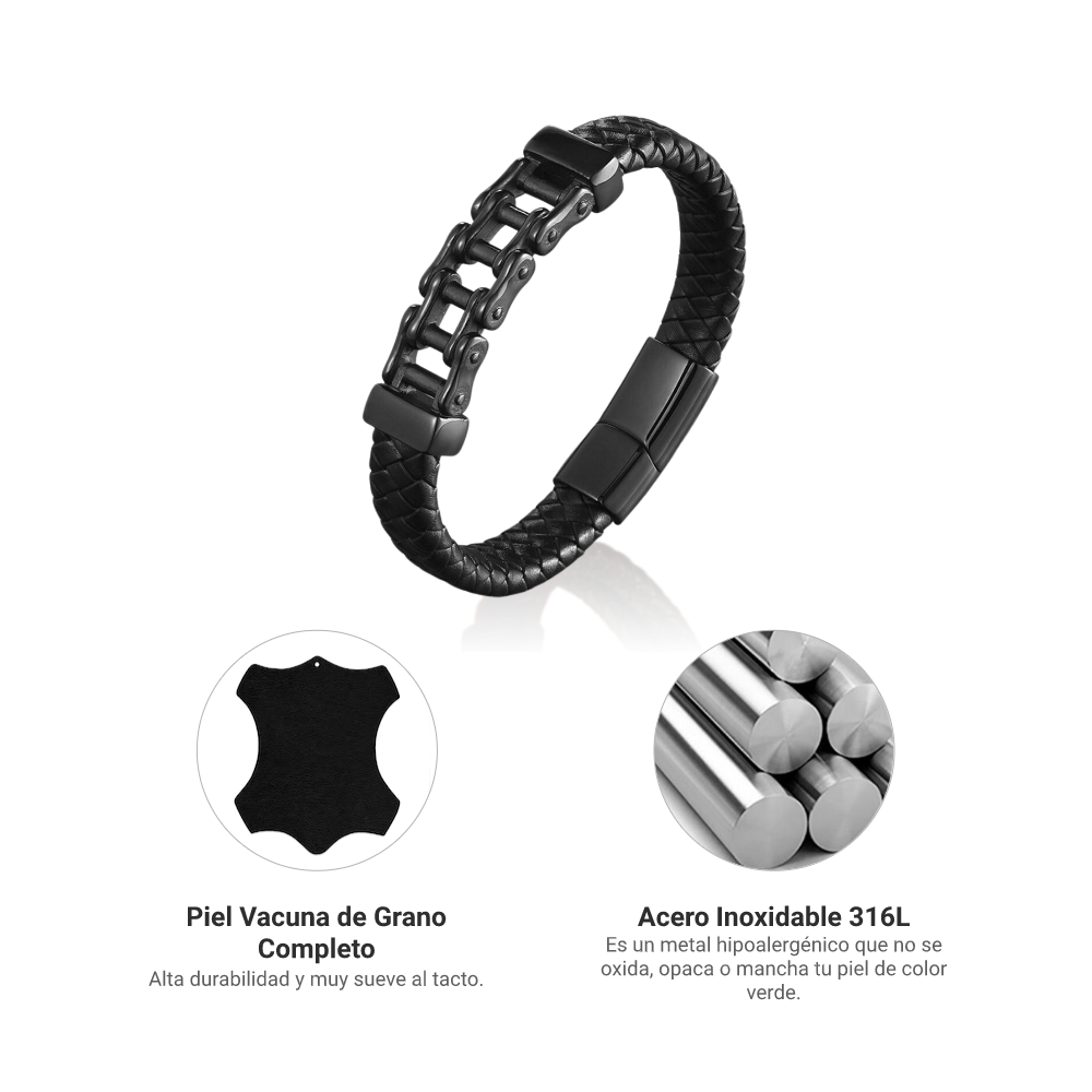 Pulsera Fusion - Piel Natural