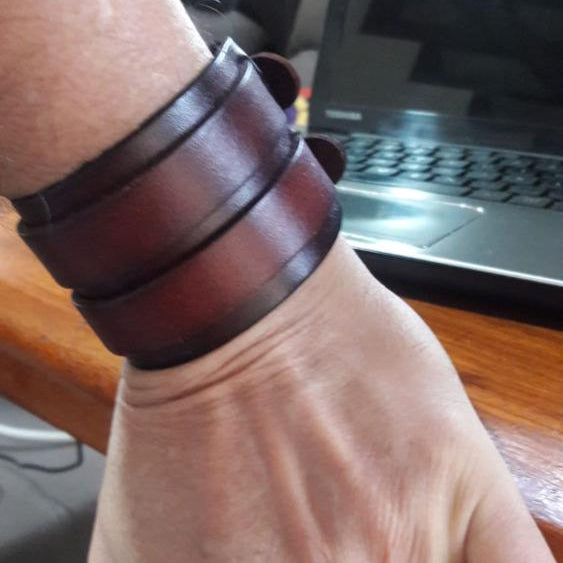 Brazalete Holder - Piel Natural