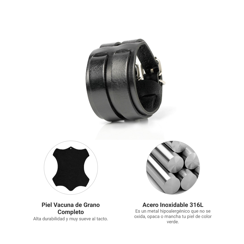 Brazalete Holder - Piel Natural