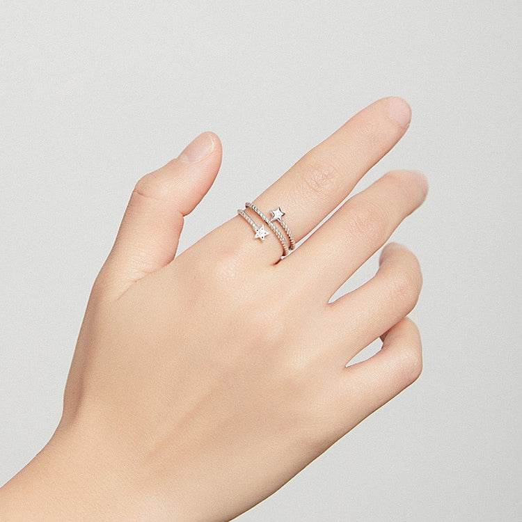 Anillo Estrellas de plata México modelo