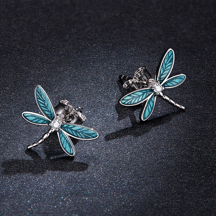 Aretes Libélulas Plata