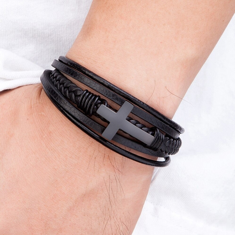 Pulsera Sequel Cross - Piel Natural