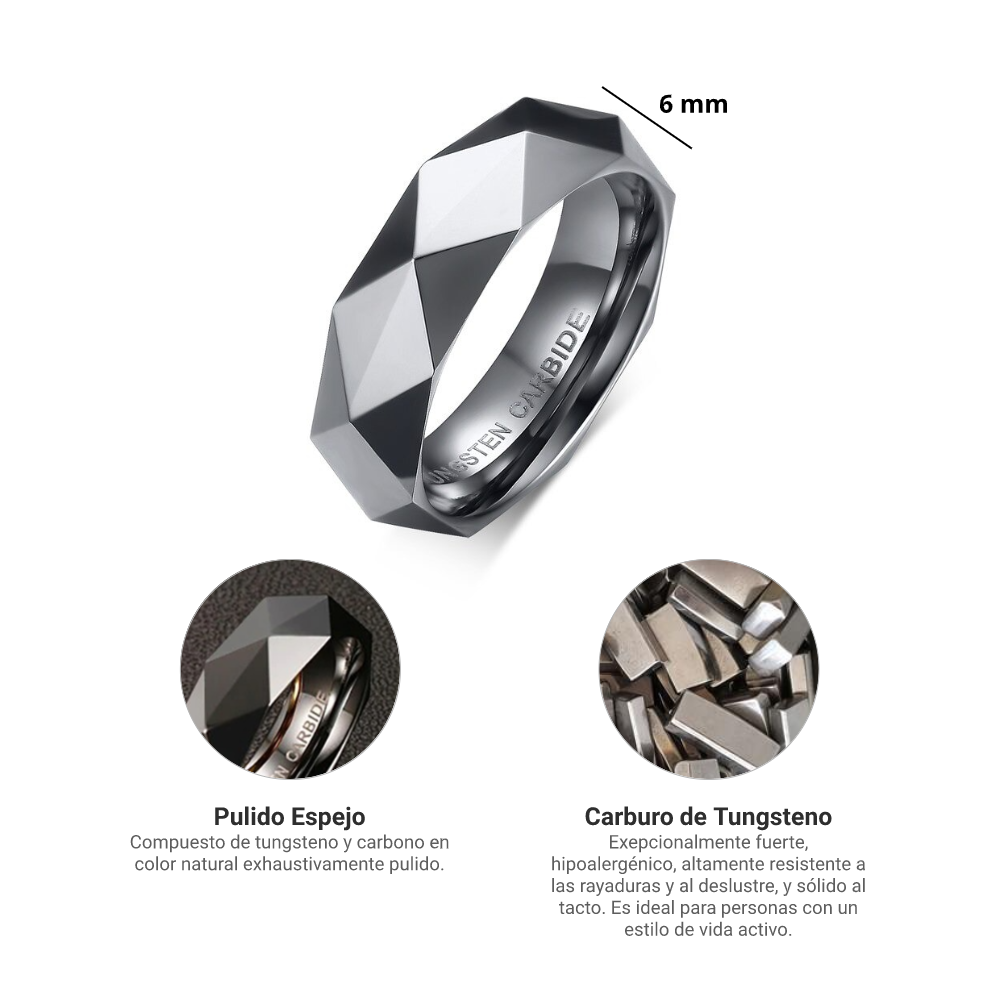 Anillo Cyber - Tungsteno