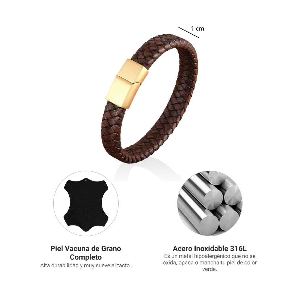Pulsera Cocoa - Piel Natural