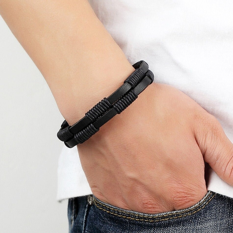 Pulsera Parallel - Piel Natural
