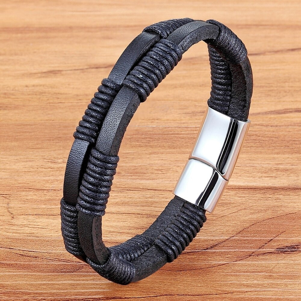 Pulsera Parallel - Piel Natural