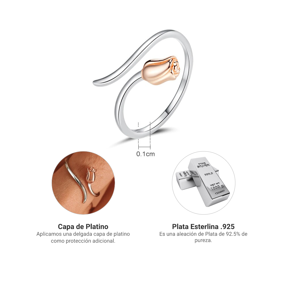 Anillo Una Rosa Para Ti - Plata .925