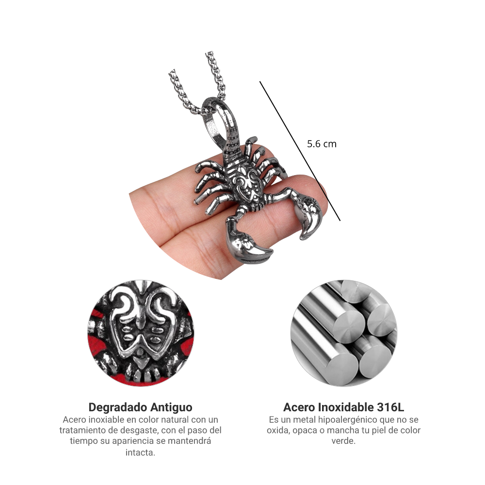 Collar Scorpio - Acero Inox.