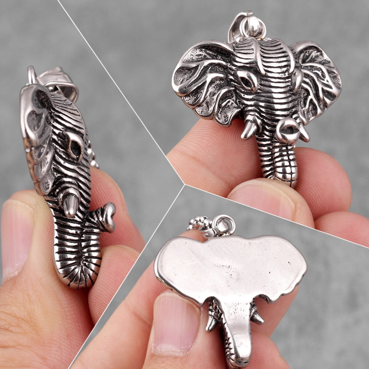 Collar Elefante - Acero Inox.
