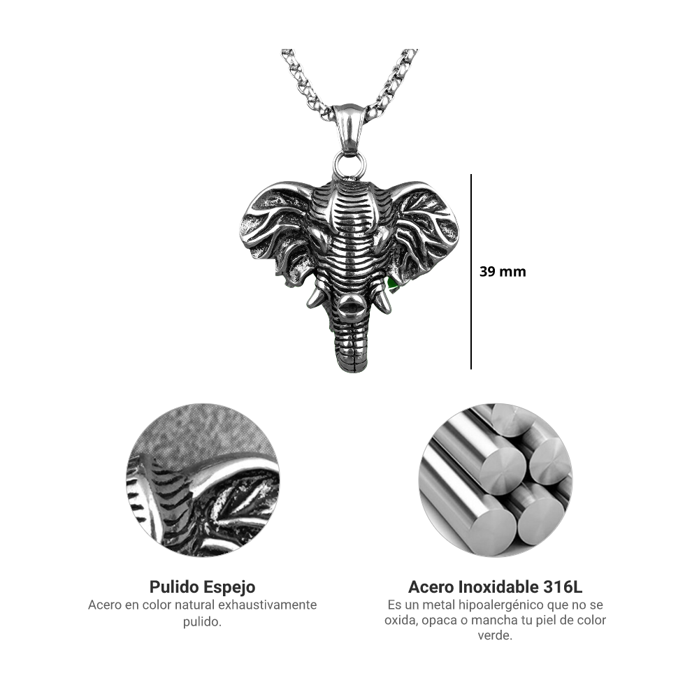 Collar Elefante - Acero Inox.