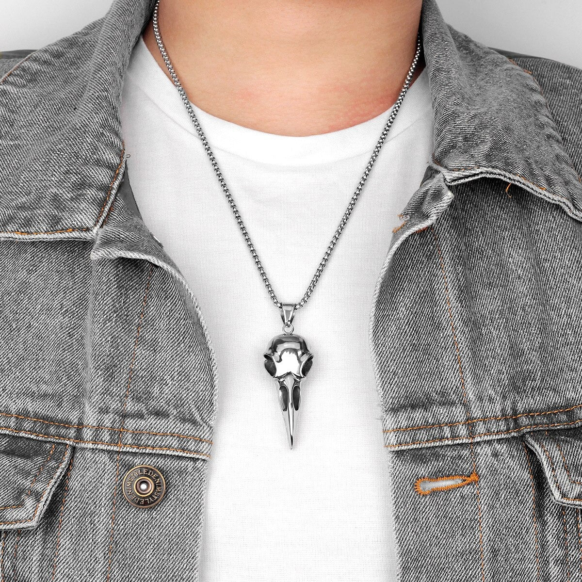 Collar Cuervo - Acero Inox.