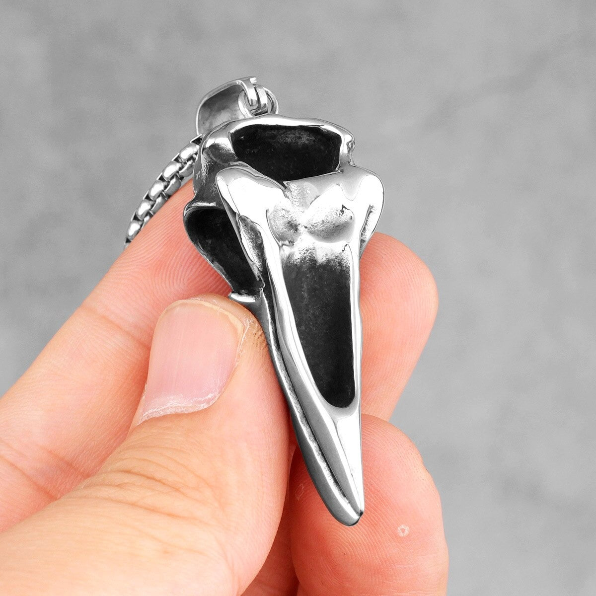 Collar Cuervo - Acero Inox.