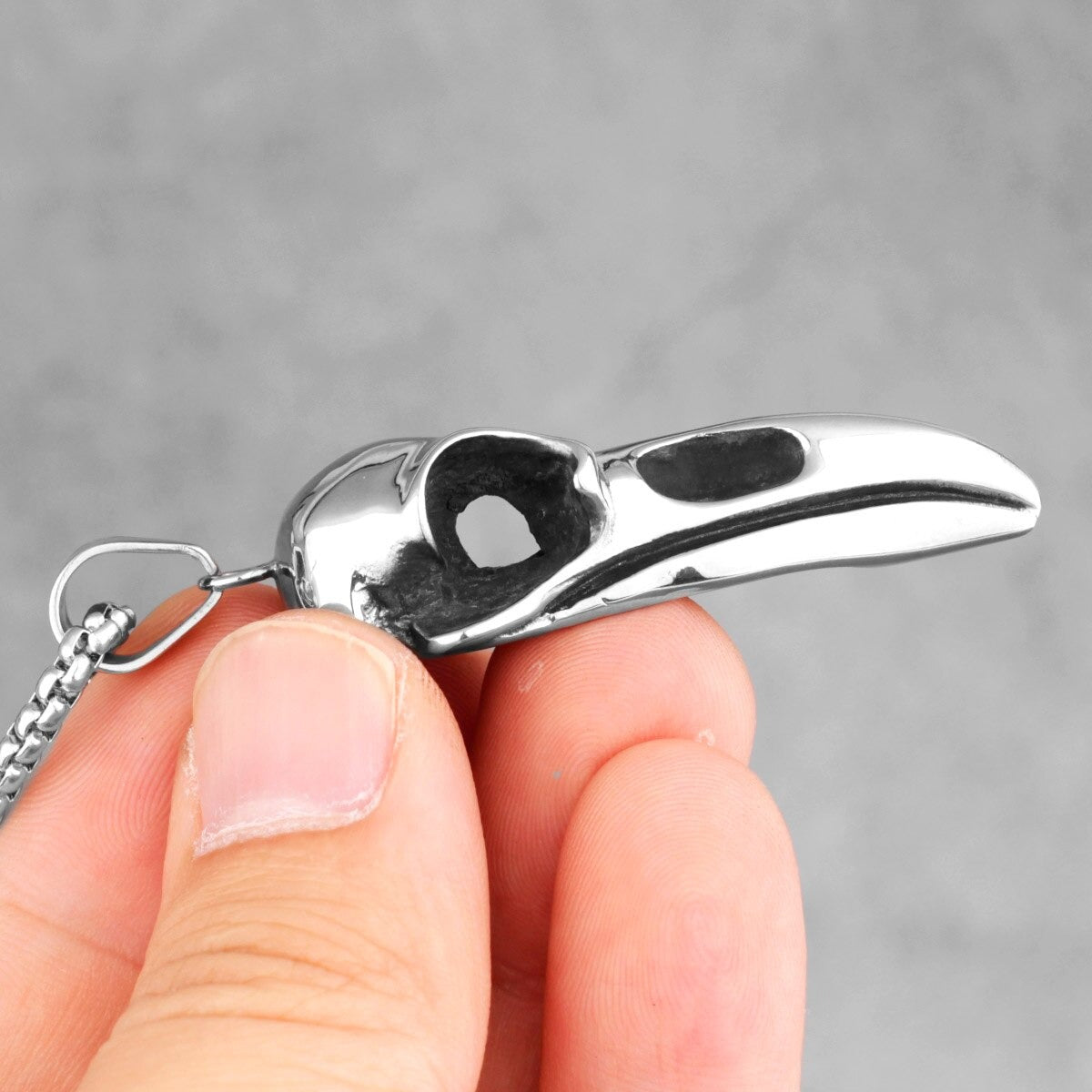 Collar Cuervo - Acero Inox.