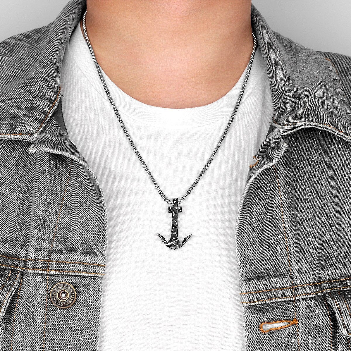 Collar Ancla Prisma - Acero Inox.