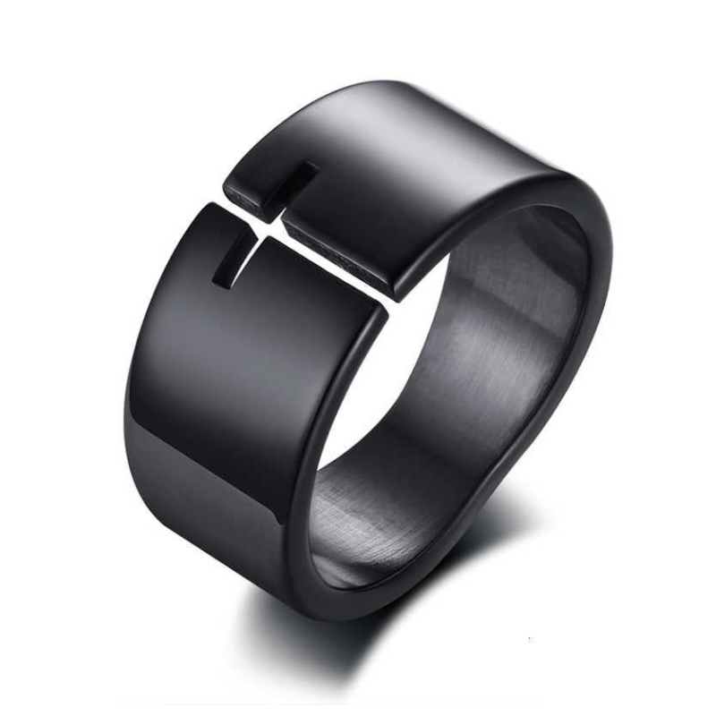 Anillo Cruz Negative - Acero Inox.
