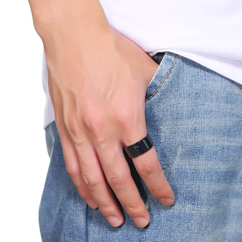 Anillo Cruz Negative - Acero Inox.