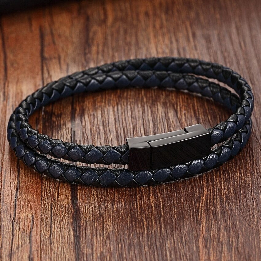 Pulsera Doblete - Piel Natural