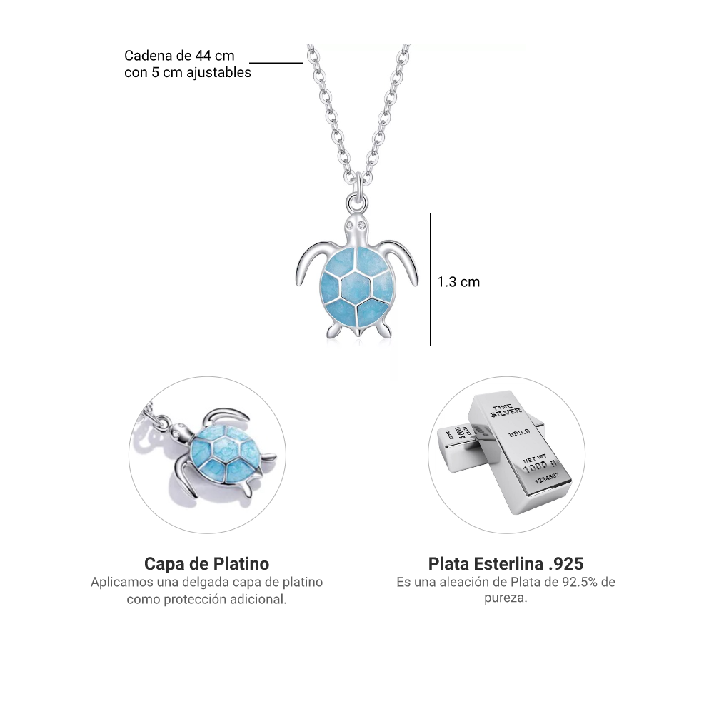 Collar Tortuga Marina - Plata .925