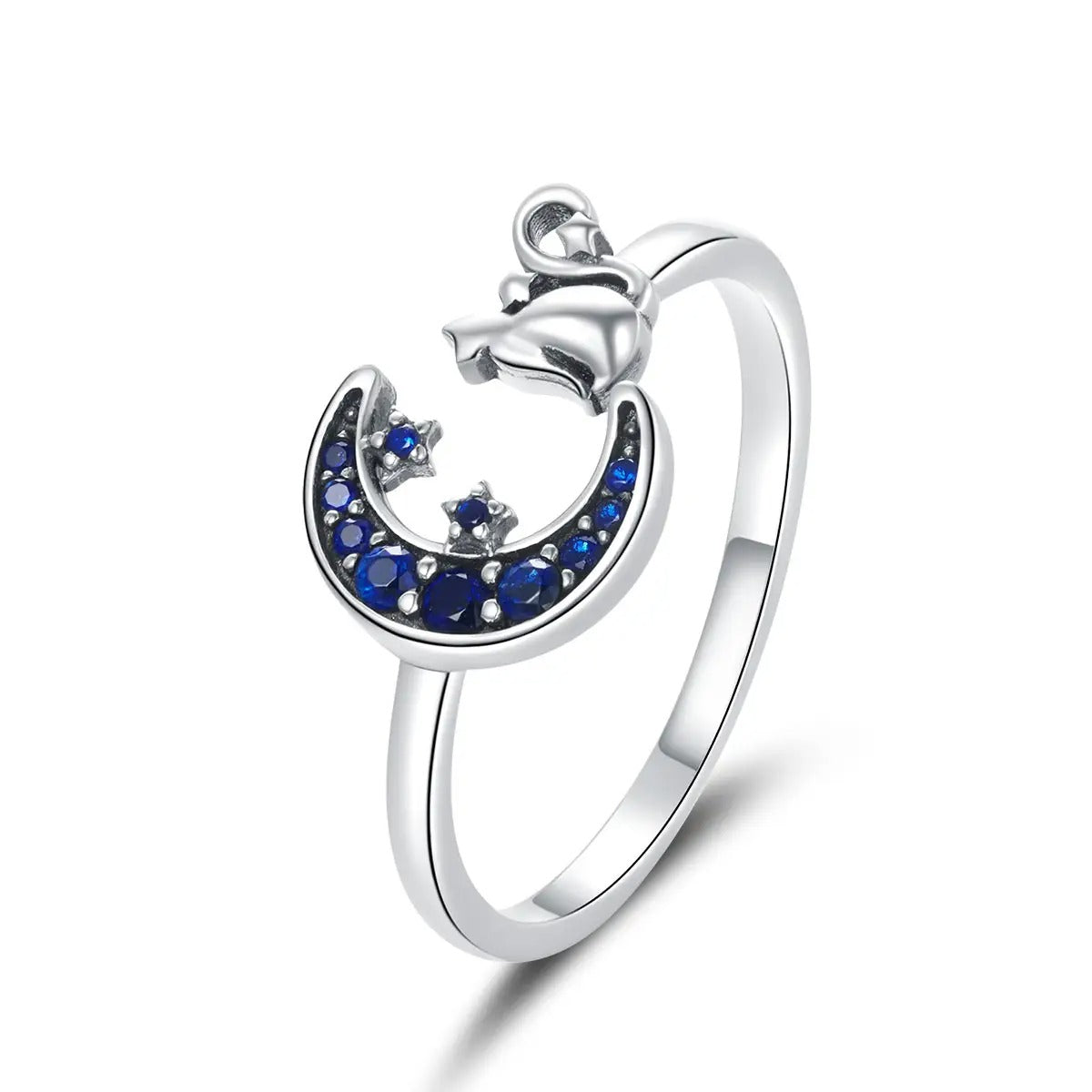 Anillo Luna Azul - Plata .925