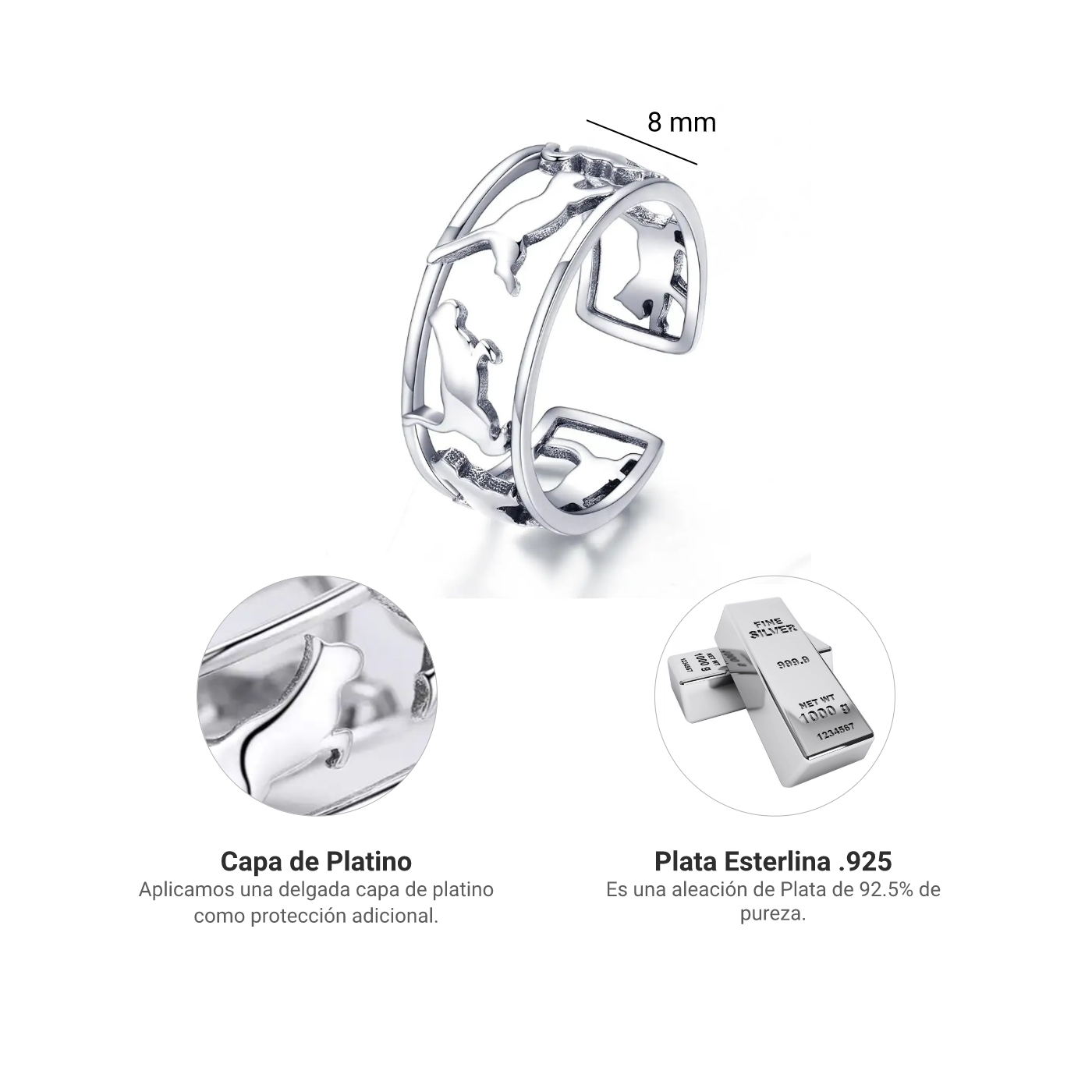 Anillo Saltando - Plata .925