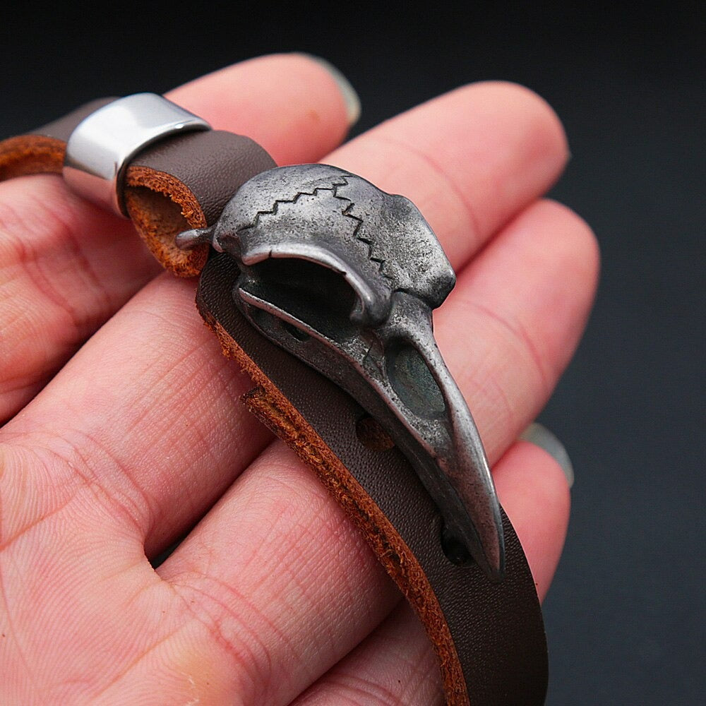 Pulsera Cuervo - Piel Natural