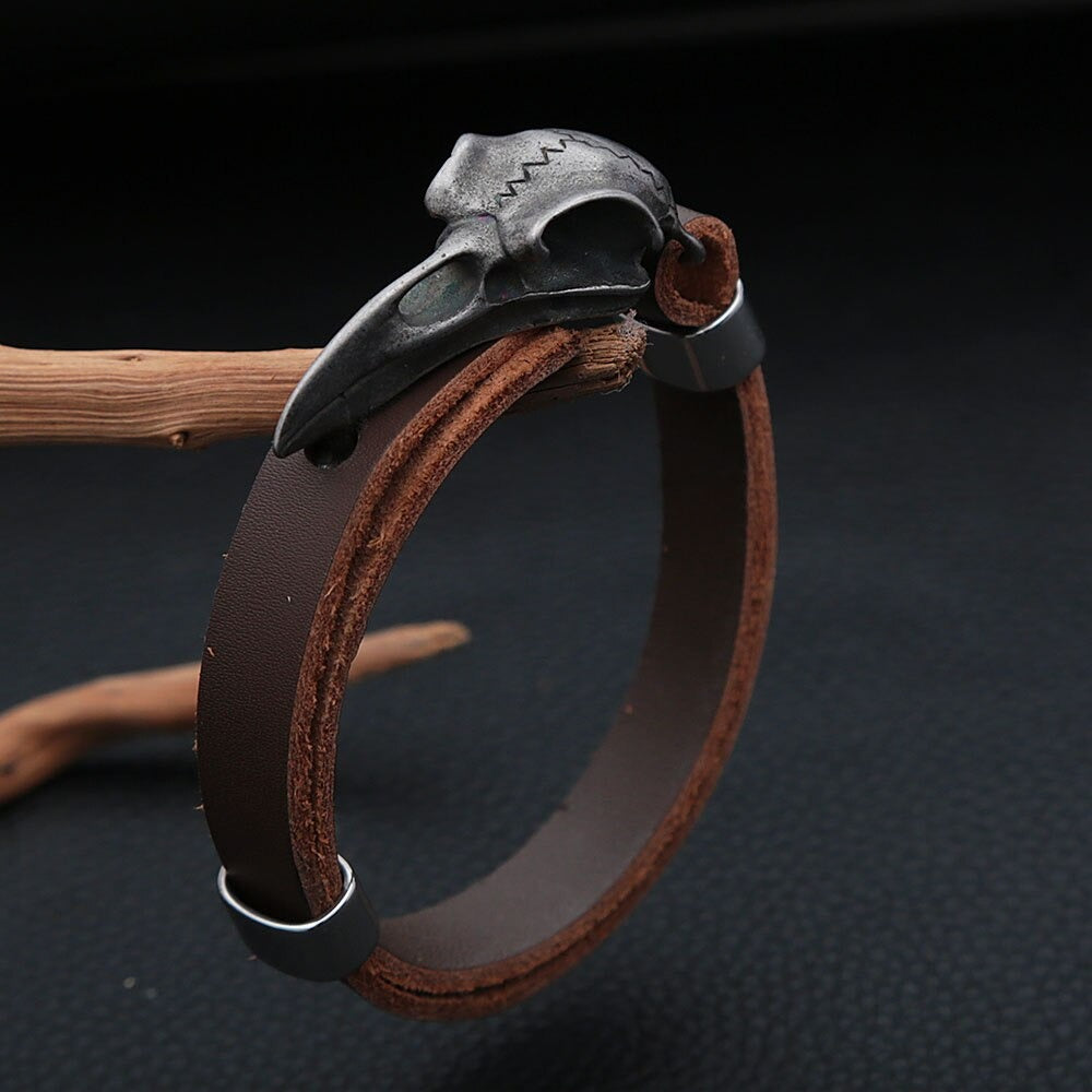 Pulsera Cuervo - Piel Natural