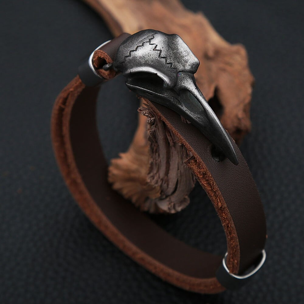 Pulsera Cuervo - Piel Natural