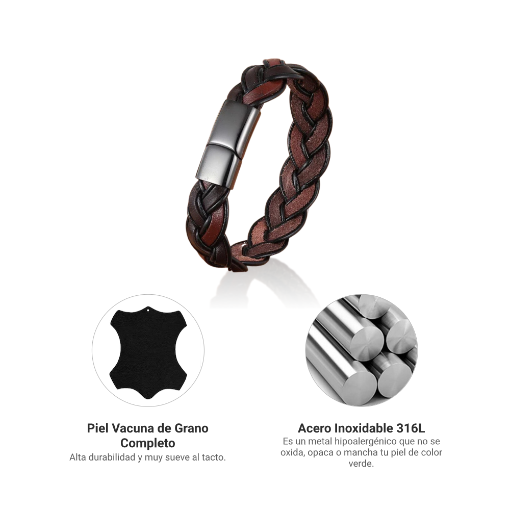 Pulsera Braid - Piel Natural