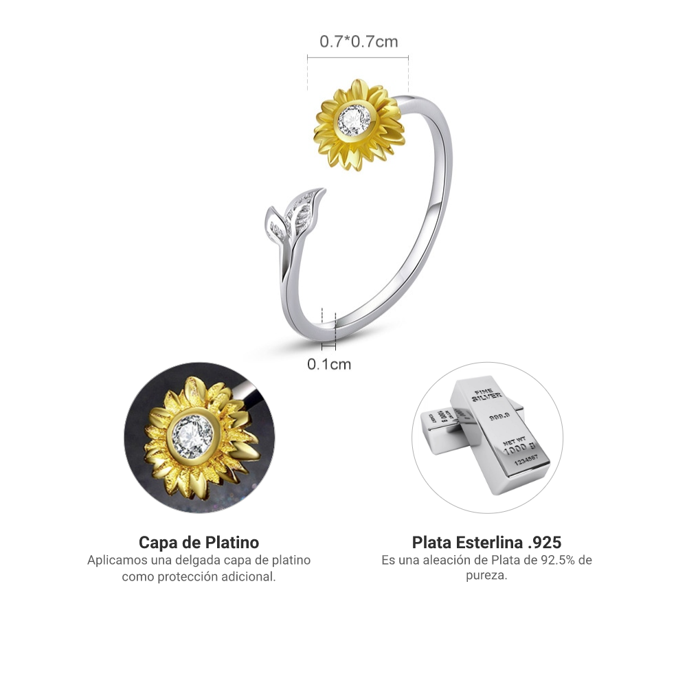 Anillo Girasol Detalles
