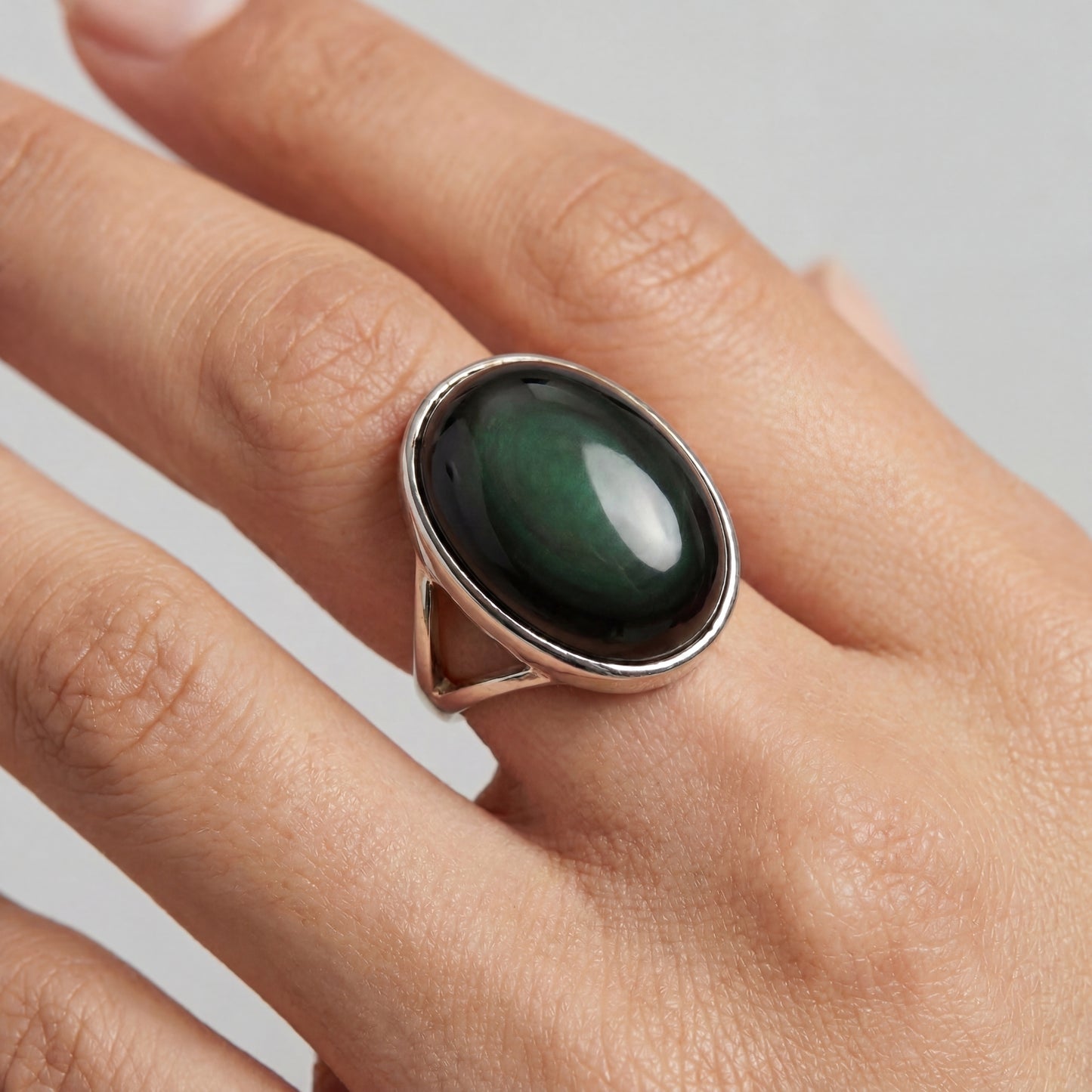 Anillo Sublime - Plata .925 y Obsidiana