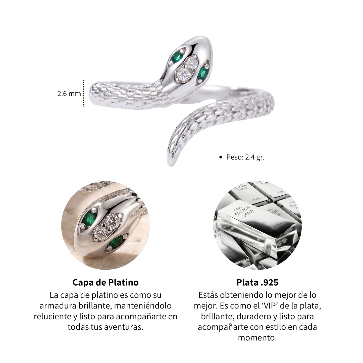 Anillo Vivora - Plata .925
