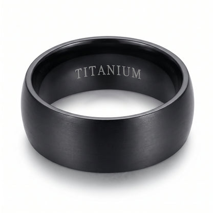 Anillo Negro Puro - Titanio