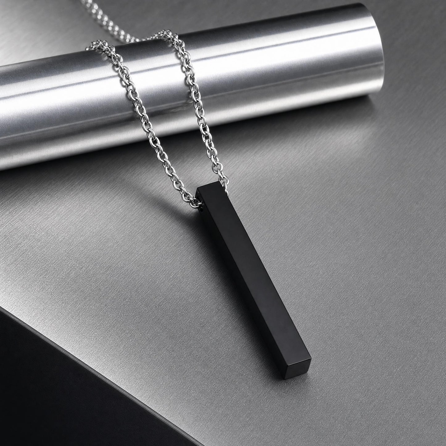 Collar Barra Vertical - Acero Inox.