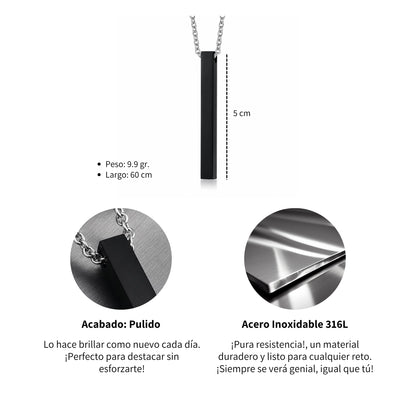 Collar Barra Vertical - Acero Inox.