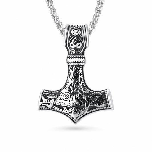 Colar Mjölnir - Acero Inox.