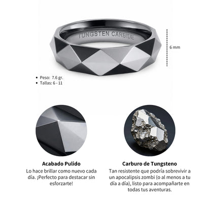 Anillo Cyber - Tungsteno