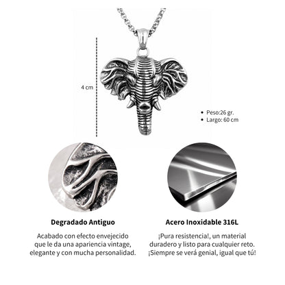 Collar Elefante - Acero Inox.