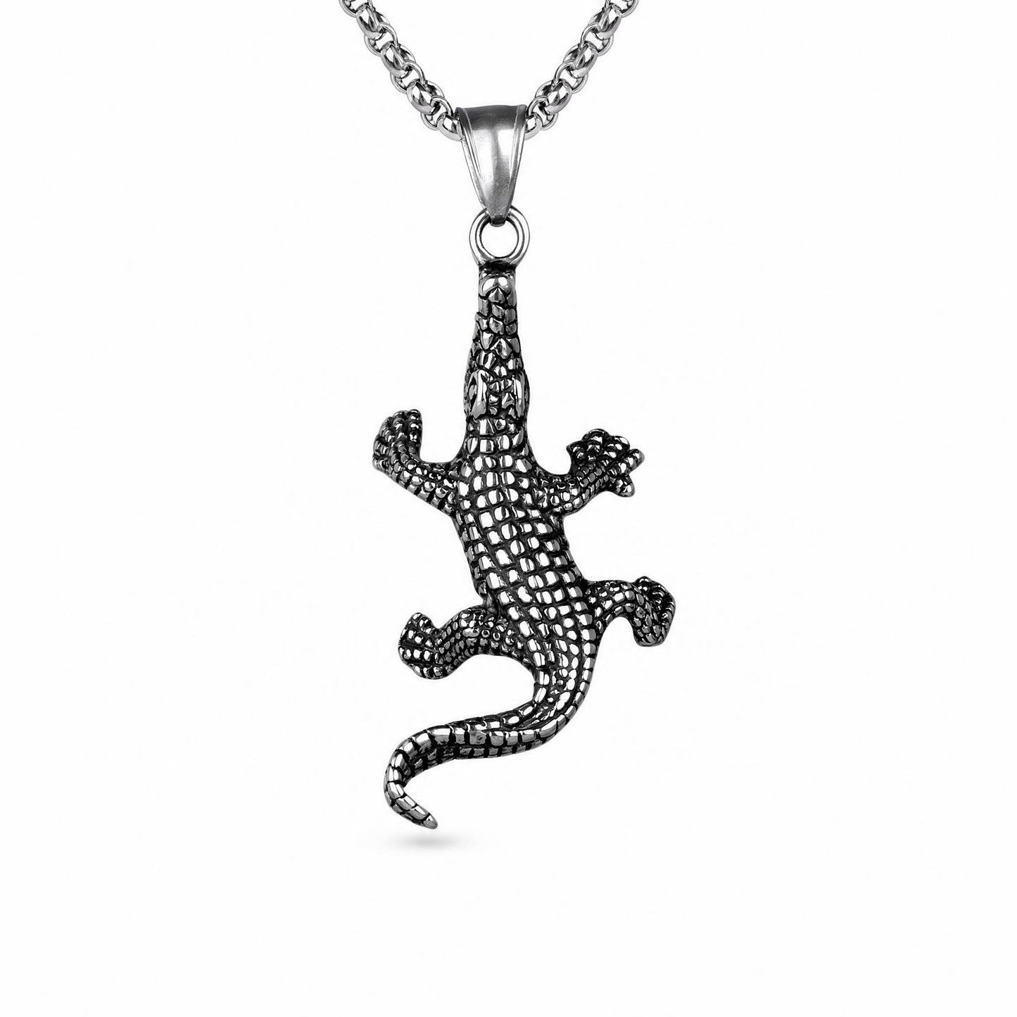 Collar Cocodrilo - Acero Inox.