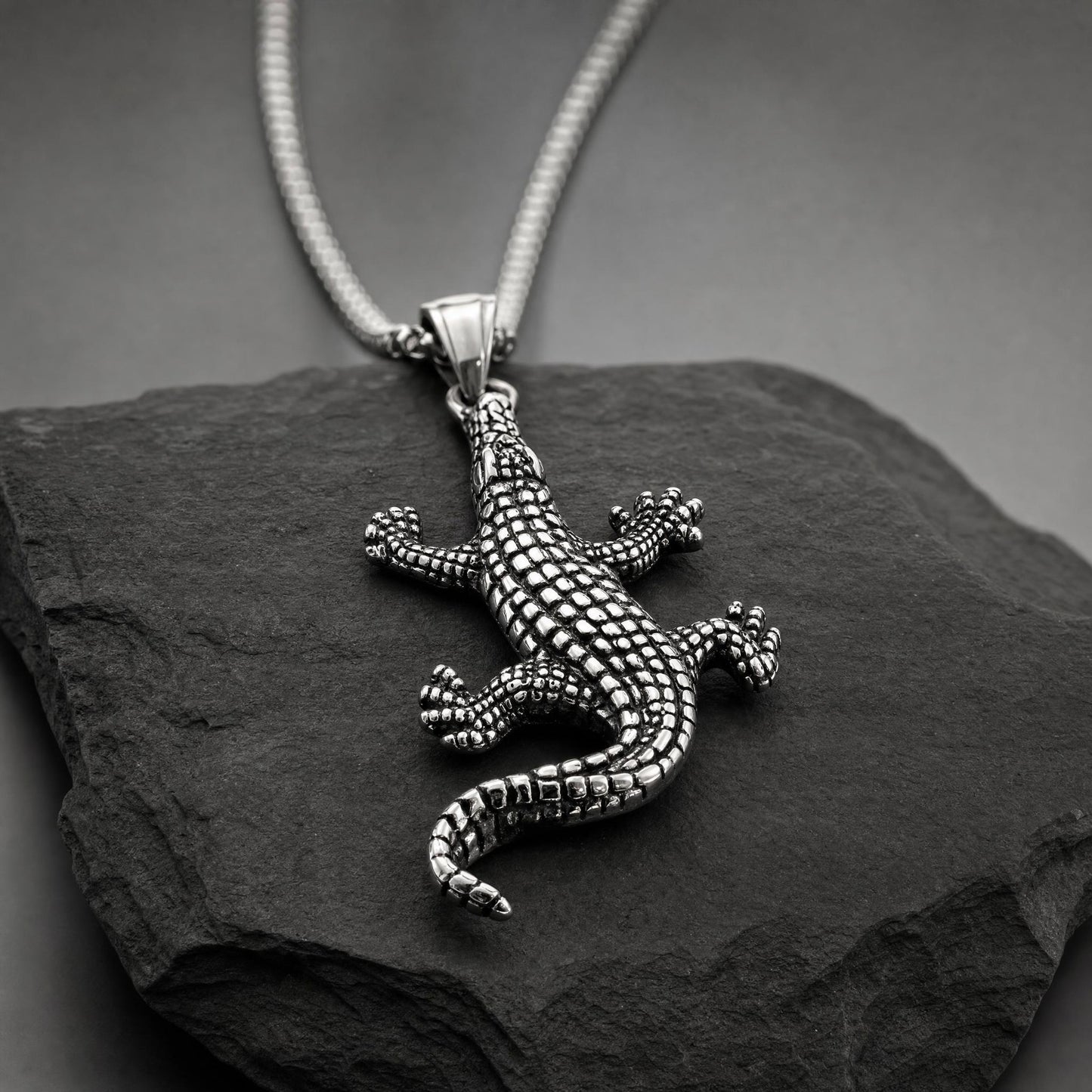 Collar Cocodrilo - Acero Inox.