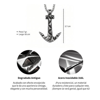 Collar Ancla Prisma - Acero Inox.