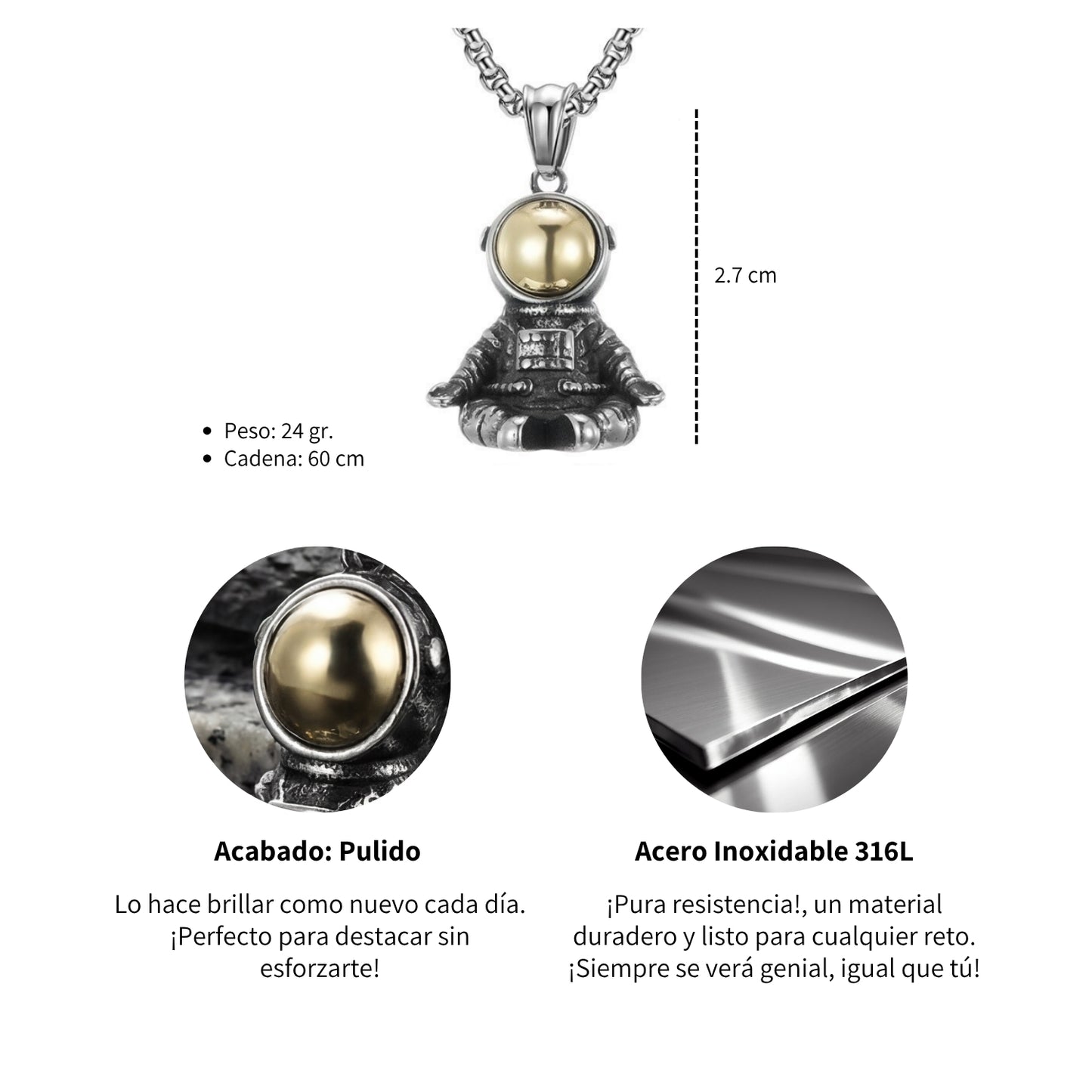 Collar Mark - Acero Inox.