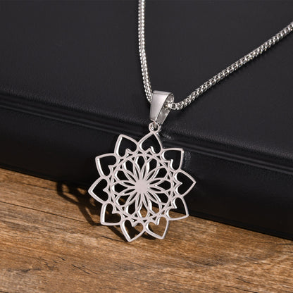 Collar Mandala - Acero Inox.