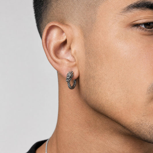 Aretes Dragón - Acero Inox.