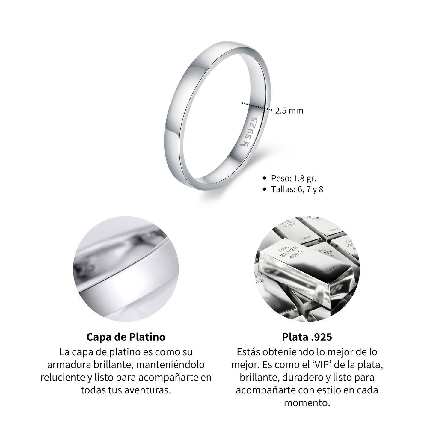 Anillo Sutil - Plata .925