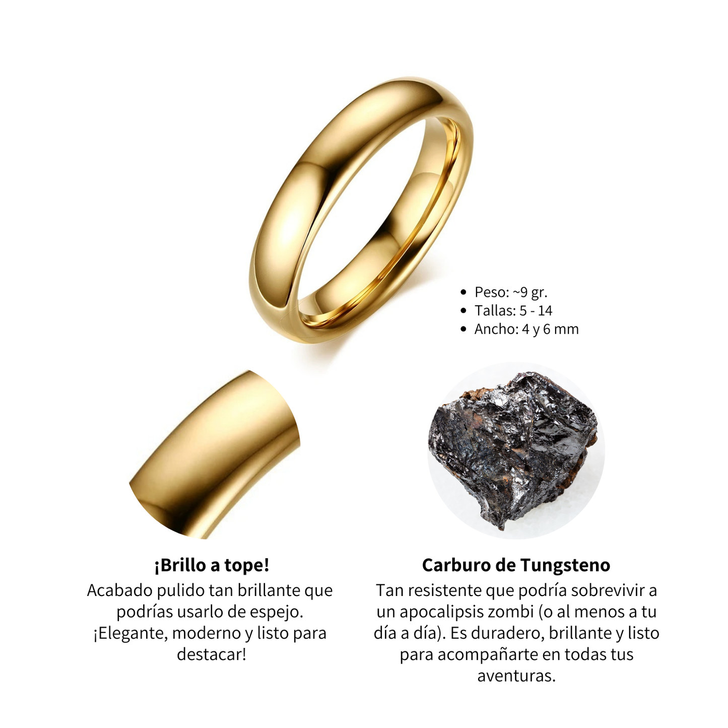 Anillo Infinity - Tungsteno