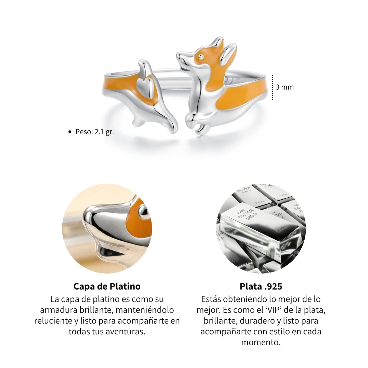 Anillo Corgi - Plata .925