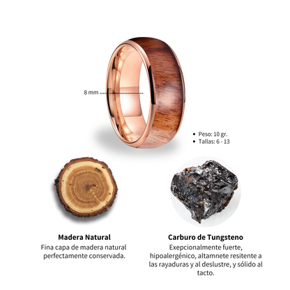 Anillo Madera - Tungsteno