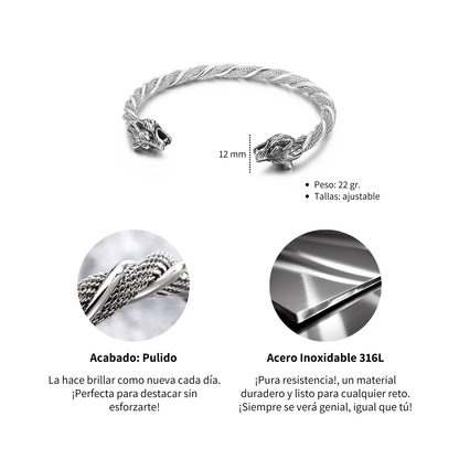 Pulsera Wolfie - Acero Inox.