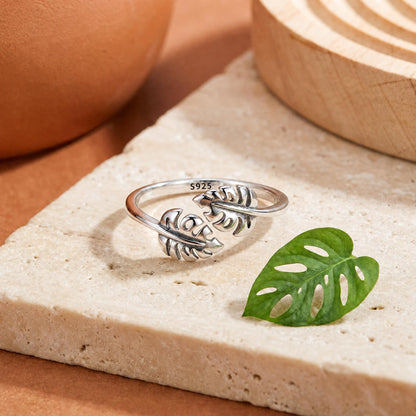 Anillo Monstera - Plata .925
